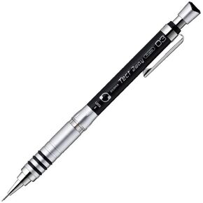 ZEBRA Mechanical Pencil, Tect 2 Way, 0.3mm, Silver Body (MAS41-S)