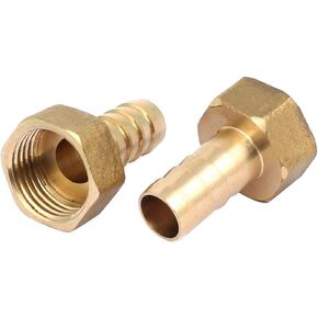 uxcell 1/2BSP Female Thread 12mm Hose Barb Tube Fitting Coupler Connector Adapter 2pcs