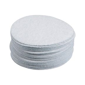 uxcell 30 Pcs 3-Inch Aluminum Oxide White Dry Hook and Loop Sanding Discs Flocking Sandpaper 400 Grit