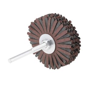 uxcell Abrasive Cloth Flap Wheel Sanding Star 1/4-Inch Shank for Woodworking Root Carving Furniture Polishing 80 Grit