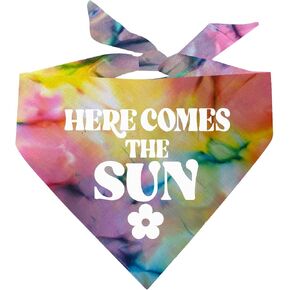 Here Comes The Sun Summer Dog Bandana (Orange Scrunch, OS 779)