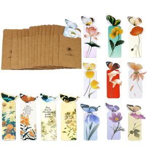 Honbay 28PCS Cute Butterfly Bookmark Paper Butterfly Book Page Markers for Students Reading Present Office Stationery or Classroom Gifts (14 Styles)