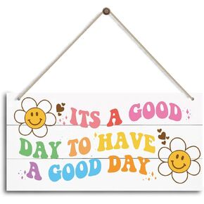 It's A Good Day To Have A Good Day Sign, Blessed Wall Decor Wood, Wood Blessed Sign for Home Decor Shelf, Farmhouse Blessed Wooden Sign Farmhouse Wall Decor, Blessed Home Decor Sign