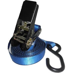 Everest Premium Ratchet Tie Down – 1 PK – 1 IN – 15 FT – 500 LBS Working Load – 1500 LBS Break Strength – Cambuckle Alternative – Cargo Straps Perfect for Moving Appliances, Lawn Equipment and Motorcycles, Pack of 1