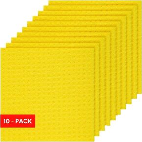 Sponge Cloth, Swedish Dishcloth, Cellulose, Reusable, 10-sponges in Pack.