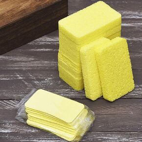 10 Pack Pop Up Compressed Cellulose (1pc Individual Packaged) for Cleaning Scrub Sponge, Washing Dish for Kitchen, Bathroom. Ideal for Trucker, Camper and Backpacker Sponges