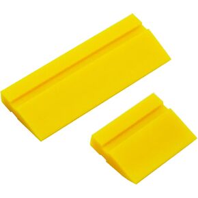 2Piece DIY Mini Squeegee Silicone Squeegee Window Tint Squeegee for for Window Glass, Mirror, Shower - Yellow