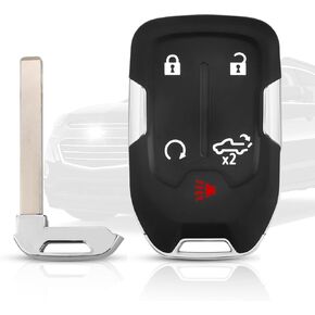 لغطاء غطاء مفتاح GMC Key Fob، غطاء حماية كامل من مادة TPU يناسب 2022 2021 2020 2019 Chevy Silverado، GMC Sierra 1500 2500HD 3500HD، غطاء مفتاح دخول بدون مفتاح، 5 زجاجات (أسود) in Kuwait