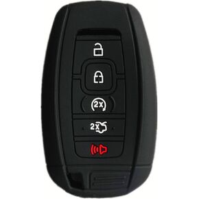 Smart Key Fob Case Protector with Key Chain for 2017-2021 Lincoln MKC, MKZ, MKX, Continental, 2018-2021 Lincoln Navigator, 2020-2021 Lincoln Nautilus (Note: Only for Push Button Start)