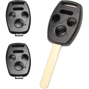 ASUBHA Replacement Key Fob Cover Case, Key Fob Keyless Entry Remote Shell Case & Pad Replacement for Honda 2003-2012 Accord / 2006-2013 Civic EX / 2009-2015 Pilot /2005-2006 CR-V