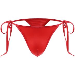 Men's Bikini Thongs Tie Side G String Comfortable T Back Briefs Adjustable Underwears