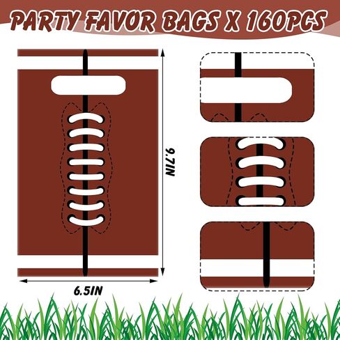 Aliceset 160 قطعة من حقائب الحفلات الرياضية المفضلة لكرة القدم، حقائب هدايا لكرة القدم تحت عنوان حقائب المكافآت البلاستيكية، كرات السلة، أكياس الحلوى مع مقابض للرياضات، مستلزمات حفلات أعياد الميلاد للأولاد in Kuwait