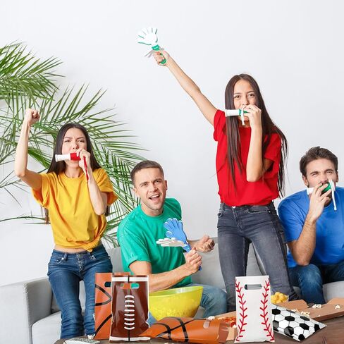 Aliceset 160 قطعة من حقائب الحفلات الرياضية المفضلة لكرة القدم، حقائب هدايا لكرة القدم تحت عنوان حقائب المكافآت البلاستيكية، كرات السلة، أكياس الحلوى مع مقابض للرياضات، مستلزمات حفلات أعياد الميلاد للأولاد in Kuwait