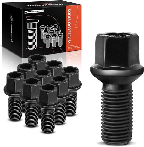 مسامير عجلة A-Premium M14-1.50 متوافقة مع مجموعة Volkswagen Jetta Passat Golf Tiguan Beetle Audi A3 A4 A5 A6 A7 Quattro A8 الأمامية والخلفية المكونة من 20 قطعة in Saudi Arabia