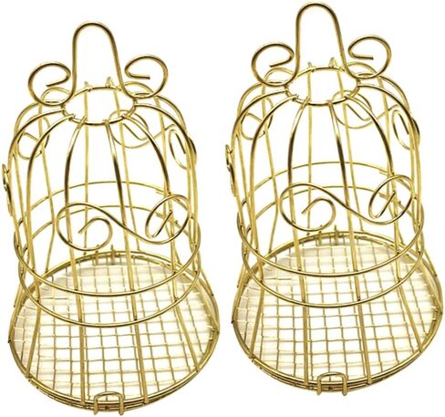 NOLITOY 12 pcs Container Shape Bridal Style Chocolate Supplies Bird Shower Gift Wedding Metal for Bags Cage Birthday Out Bell Hollow Decoration Iron Golden Treat Party Sweets Candy Candys in Saudi Arabia
