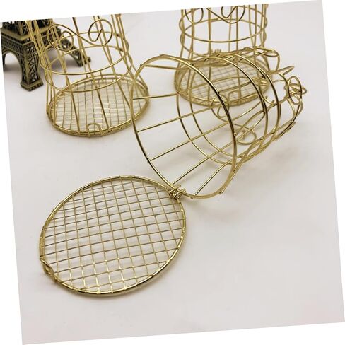 NOLITOY 12 pcs Container Shape Bridal Style Chocolate Supplies Bird Shower Gift Wedding Metal for Bags Cage Birthday Out Bell Hollow Decoration Iron Golden Treat Party Sweets Candy Candys in Saudi Arabia