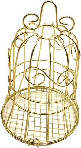 NOLITOY 12 pcs Container Shape Bridal Style Chocolate Supplies Bird Shower Gift Wedding Metal for Bags Cage Birthday Out Bell Hollow Decoration Iron Golden Treat Party Sweets Candy Candys in Saudi Arabia