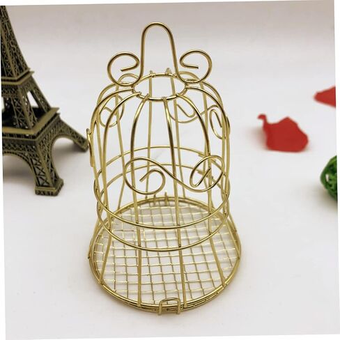 NOLITOY 12 pcs Container Shape Bridal Style Chocolate Supplies Bird Shower Gift Wedding Metal for Bags Cage Birthday Out Bell Hollow Decoration Iron Golden Treat Party Sweets Candy Candys in Saudi Arabia