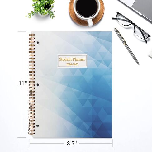 Student Planner 2024-2025 - Monthly and Weekly School Planner 2024-2025 for Middle School or High School, Aug 2024 - Jun 2025, 8.5" x 11", 2024-2025 Student Planner Academic Year with Thick Paper, 3-Hole Punched & Stickers - Blue in Saudi Arabia