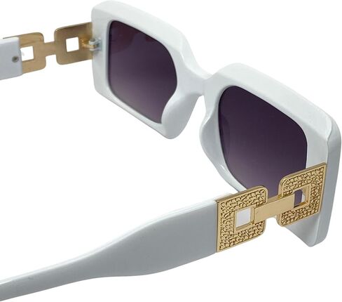 Fashion Rectangular Trendy Sunglasses Women Men Retro 90s in Saudi Arabia