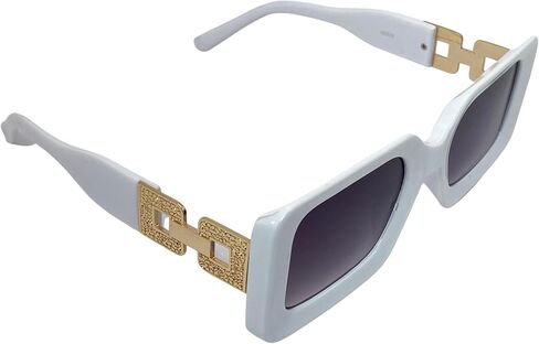 Fashion Rectangular Trendy Sunglasses Women Men Retro 90s in Saudi Arabia