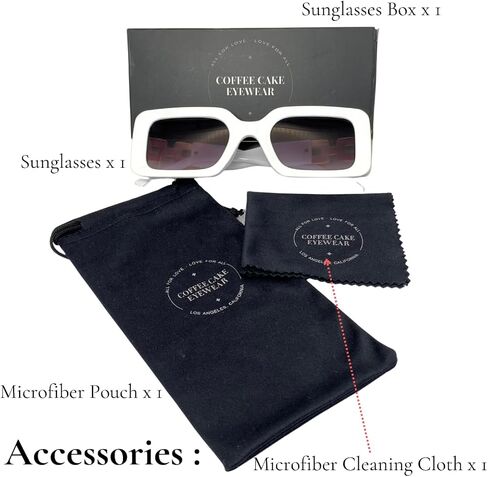 Fashion Rectangular Trendy Sunglasses Women Men Retro 90s in Saudi Arabia