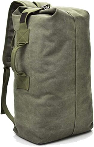 Military Canvas Backpack Multi-Function Men's Army Bag Bucket Bag Outdoor Sports Hiking Boarding Backpack in Saudi Arabia