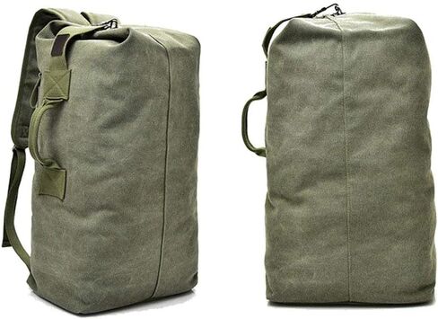 Military Canvas Backpack Multi-Function Men's Army Bag Bucket Bag Outdoor Sports Hiking Boarding Backpack in Saudi Arabia