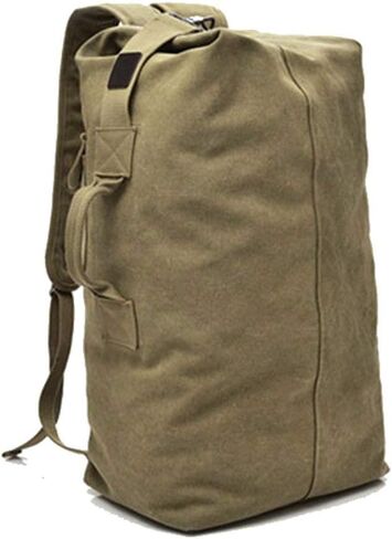 Military Canvas Backpack Multi-Function Men's Army Bag Bucket Bag Outdoor Sports Hiking Boarding Backpack in Saudi Arabia