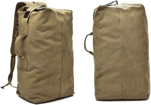Military Canvas Backpack Multi-Function Men's Army Bag Bucket Bag Outdoor Sports Hiking Boarding Backpack in Saudi Arabia