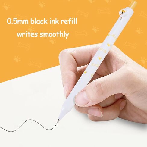 Gel Pens 4 Pcs Cute Cat Pens Black Ink 0.5mm Fine Point Smooth Writing Pen with Comfortable Grip, Kawaii Stationary Quick Dry Retractable Pens for Journaling Note Taking in Saudi Arabia