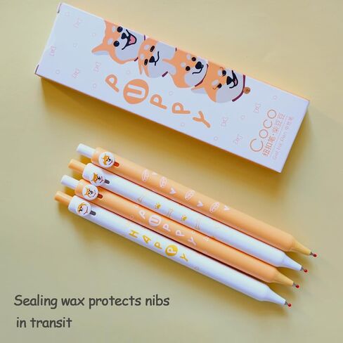 Gel Pens 4 Pcs Cute Cat Pens Black Ink 0.5mm Fine Point Smooth Writing Pen with Comfortable Grip, Kawaii Stationary Quick Dry Retractable Pens for Journaling Note Taking in Saudi Arabia