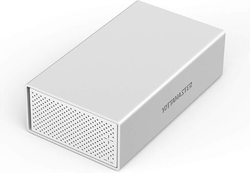 Yottamaster 2 Bay External Hard Drive Enclosure, Aluminum USB3.0 3.5" HDD Enclosure for 3.5 2.5 Inch SATA HDD Support 2x16TB, Non-RAID Direct Attached Storage(DAS) Personal Data Backup [PS200U3] in Saudi Arabia