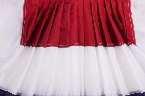 Homissor American Flag Bunting Outdoor 5x10 Ft US Pleated Fan Flag Embroidered Stars in USA Pleated Bunting Made Oxford Nylon in Saudi Arabia