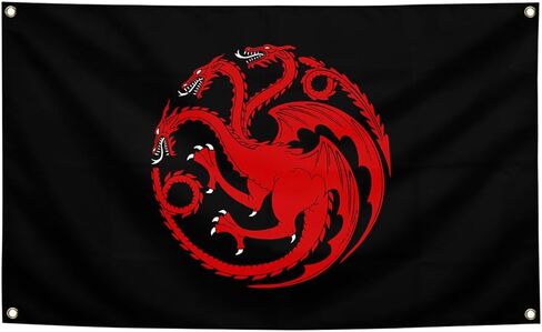 Targaryen Flag Funny Flags House Flag with 4 Brass Grommets Vivid Colour Thick Polyester 3×5 Feet Décor in Saudi Arabia