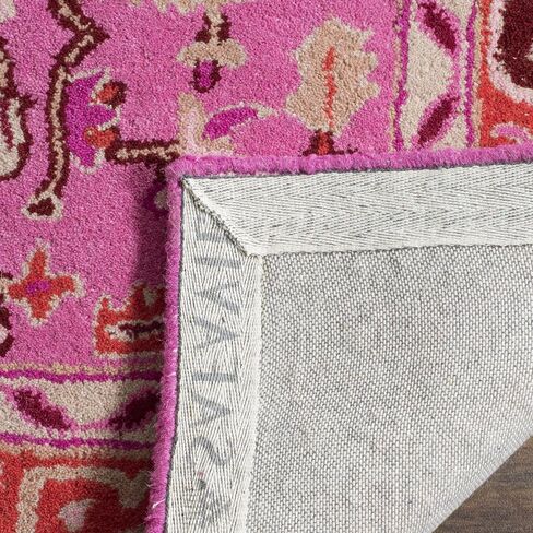 SAFAVIEH Bellagio Collection Area Rug - 5' x 8', Red & Pink, Handmade Medallion Wool, Ideal for High Traffic Areas in Living Room, Bedroom (BLG545B) in Saudi Arabia