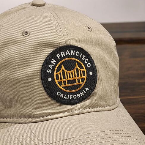 San Francisco California - Classic Patch Dad Hat, Curved Brim Adjustable Cotton Baseball Cap, Men & Women Golf, Gym, Hike in Saudi Arabia
