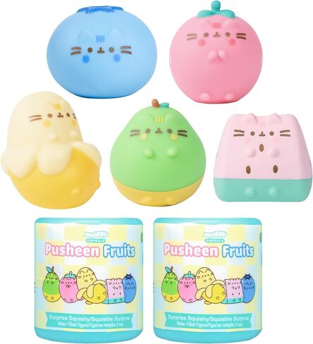 Hamee Pusheen The Cat [Surprise Blind Capsule] [Fruits Series] Cute Water Filled Squishy Toy [Birthday Gift Bags, Party Favors, Gift Basket Filler, Stress Relief Toys] (Assorted - 1 Pc.) in Saudi Arabia