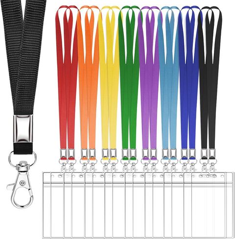 حبل كروز لبطاقات الشحن، 16 حزمة، حبال مع حامل لبطاقة الهوية، ملون in Kuwait