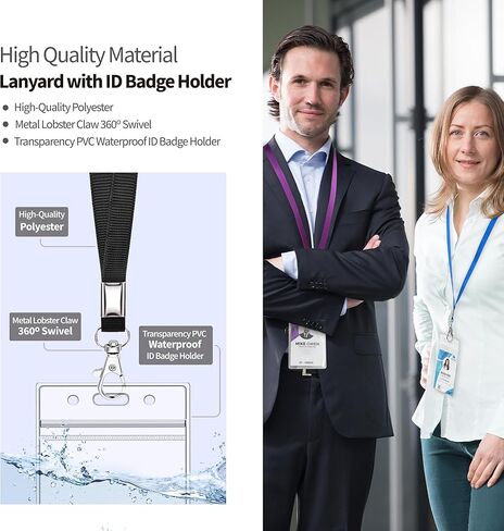 حبل كروز لبطاقات الشحن، 16 حزمة، حبال مع حامل لبطاقة الهوية، ملون in Kuwait