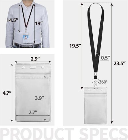 حبل كروز لبطاقات الشحن، 16 حزمة، حبال مع حامل لبطاقة الهوية، ملون in Kuwait