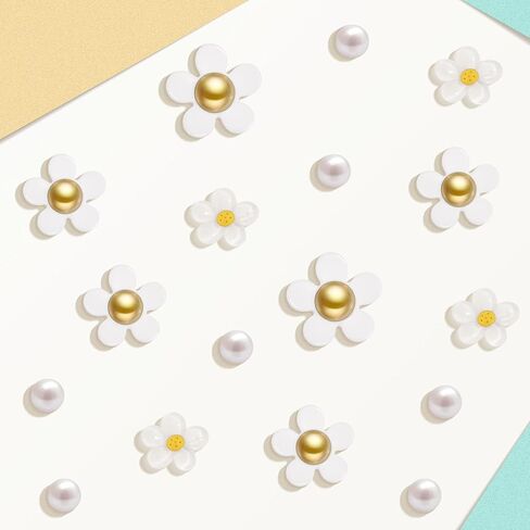 NateBur Flower Shoe Charms Cute Daisy Shoe Charms for Girls Women Adults & Kids Shoe Decoration for Sandals Clog Birthday Party Gift in Kuwait