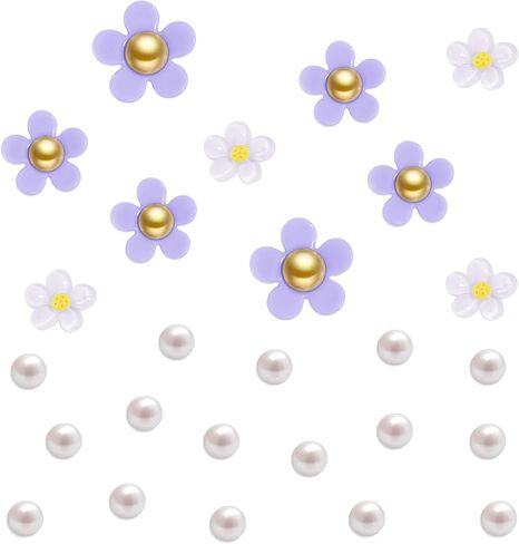 NateBur Flower Shoe Charms Cute Daisy Shoe Charms for Girls Women Adults & Kids Shoe Decoration for Sandals Clog Birthday Party Gift in Saudi Arabia