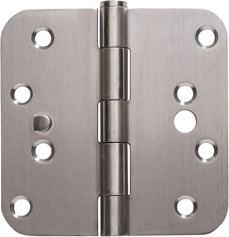 Security Door Hinges - Stainless Steel - 4 Inch with 5/8 Inch Radius - Security Tab - 2 Pack in Saudi Arabia