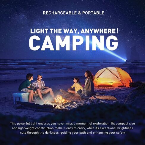 GOODSMANN Rechargeable Spotlight LED Portable Handheld Searchlight 6000 Lumen IP67 Waterproof Marine Spot Light for Hiking Boating Hunting Camping Hiking with EVA Carrying Case and Red Filter Lens in Saudi Arabia