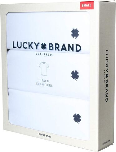 تي شيرت داخلي قطني برقبة على شكل حرف V للرجال من Lucky Brand (عبوة من 3 قطع) in Saudi Arabia