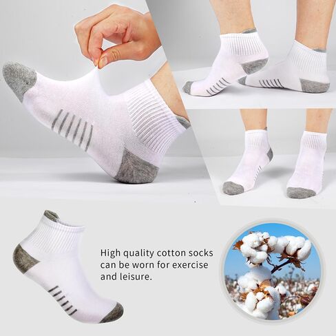8 Pairs Men's Cotton Ankle Socks Comfort Breathable Sports Casual Socks in Saudi Arabia