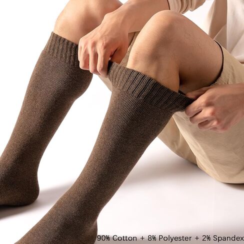 JINSHI 10 Pair Men's Thermal Socks Soft Cotton Knee High Warm Winter Socks Cold Weather Socks in Saudi Arabia