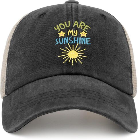 قبعة You are My Sunshine Cap للرجال، قبعة AllBlack مخصصة كهدايا للأم في الهواء الطلق in Saudi Arabia