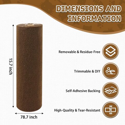 Climbing Cat Scratcher Mat Trimmable Cat Scratching Post Carpet 78.7’’x15.8’’ Self Adhesive Carpet Mat Pad Replacement for Cat Tree Shelves Post Couch Wall Furniture Steps DIY Protector (Cream White) in Saudi Arabia